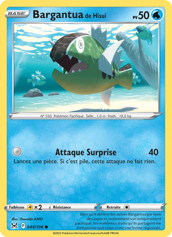 Carte Bargantua de Hisui de l'extension Origine Perdue, numéro 044/196