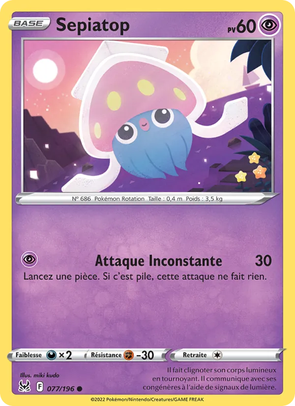 Carte Sepiatop de l'extension Origine Perdue, numéro 077/196