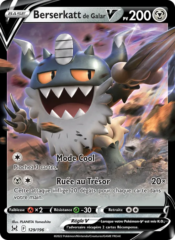 Carte Berserkatt de Galar V de l'extension Origine Perdue, numéro 129/196