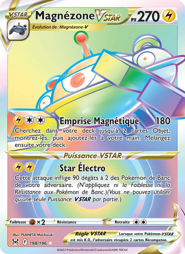 Carte Magnézone VSTAR de l'extension Origine Perdue, numéro 198/196