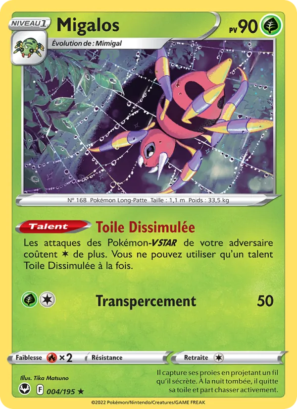 Carte Migalos de l'extension Tempête Argentée, numéro 004/195