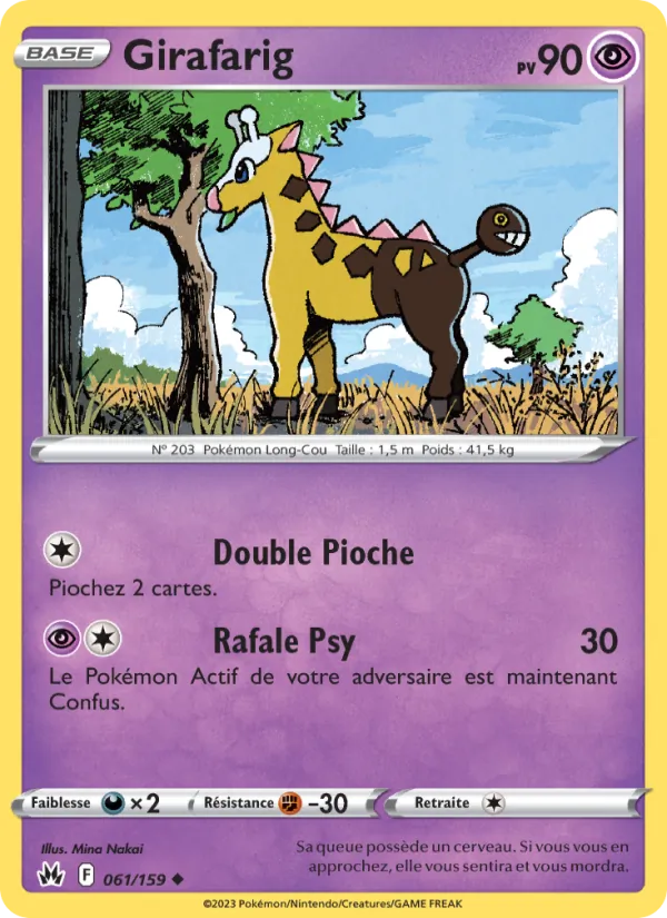 Carte Girafarig de l'extension Zénith Suprême, numéro 061/159