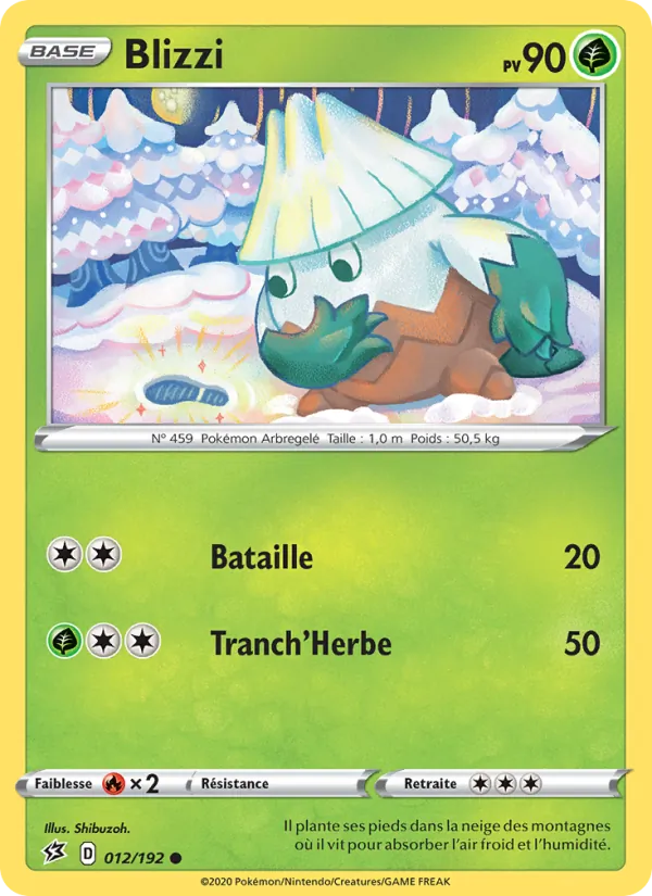 Carte Blizzi de l'extension Clash des Rebelles, numéro 12/192