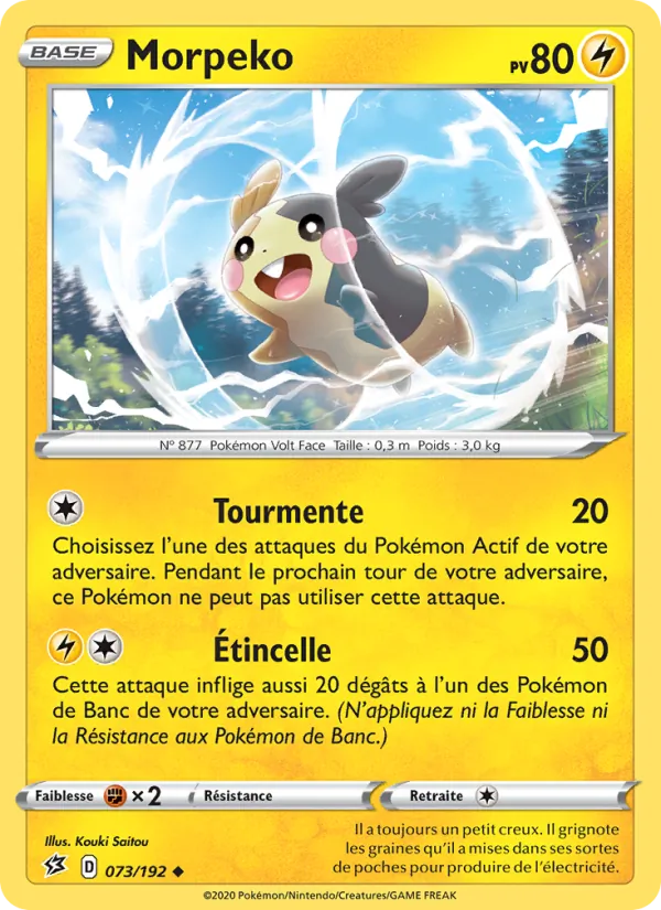 Carte Morpeko de l'extension Clash des Rebelles, numéro 73/192