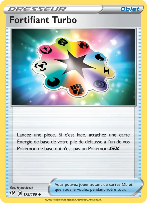 Carte Fortifiant Turbo de l'extension Ténèbres Embrasées, numéro 172/189