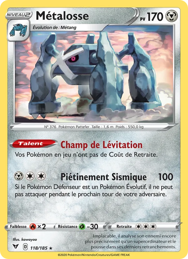 Carte Métalosse de l'extension Voltage Éclatant, numéro 118/185