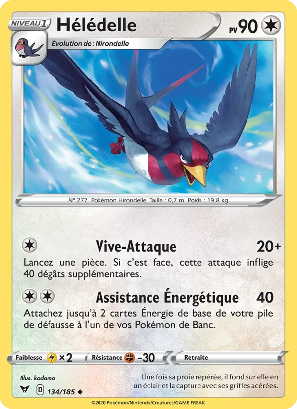 Carte Hélédelle de l'extension Voltage Éclatant, numéro 134/185