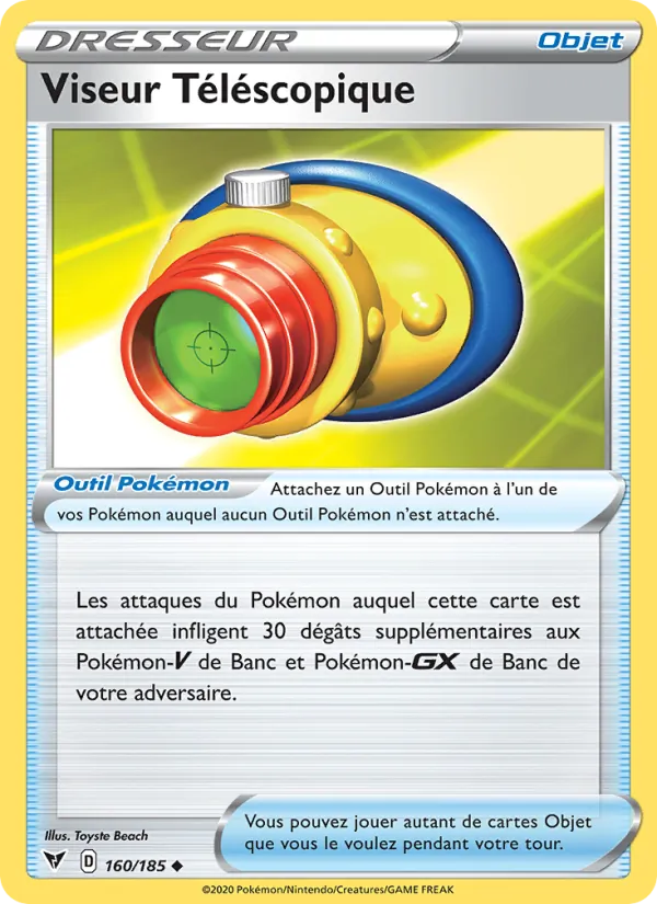 Carte Viseur Téléscopique de l'extension Voltage Éclatant, numéro 160/185