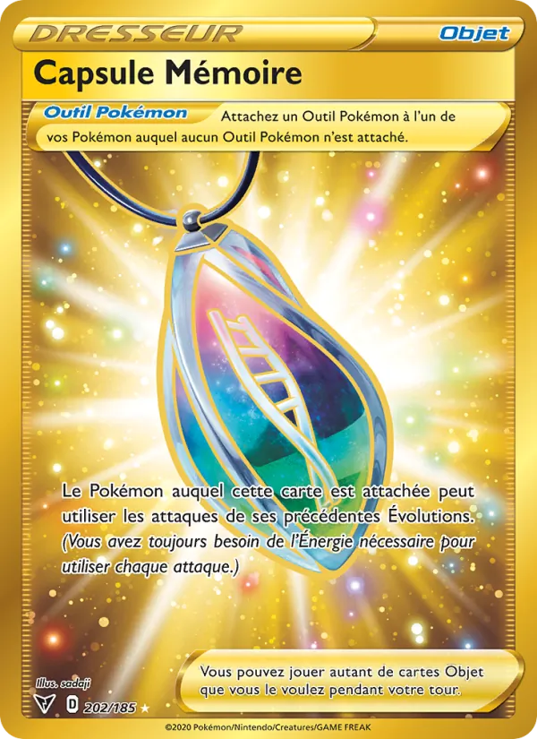 Carte Capsule Mémoire de l'extension Voltage Éclatant, numéro 202/185