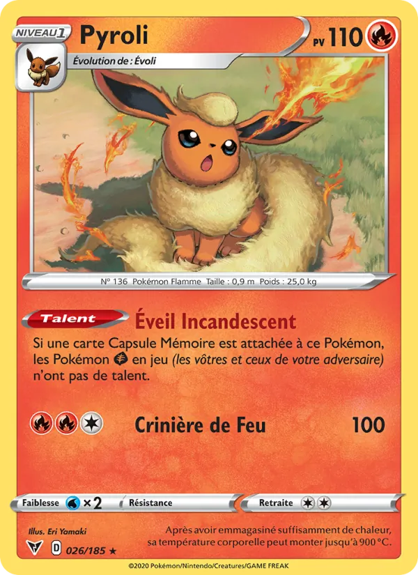Carte Pyroli de l'extension Voltage Éclatant, numéro 26/185