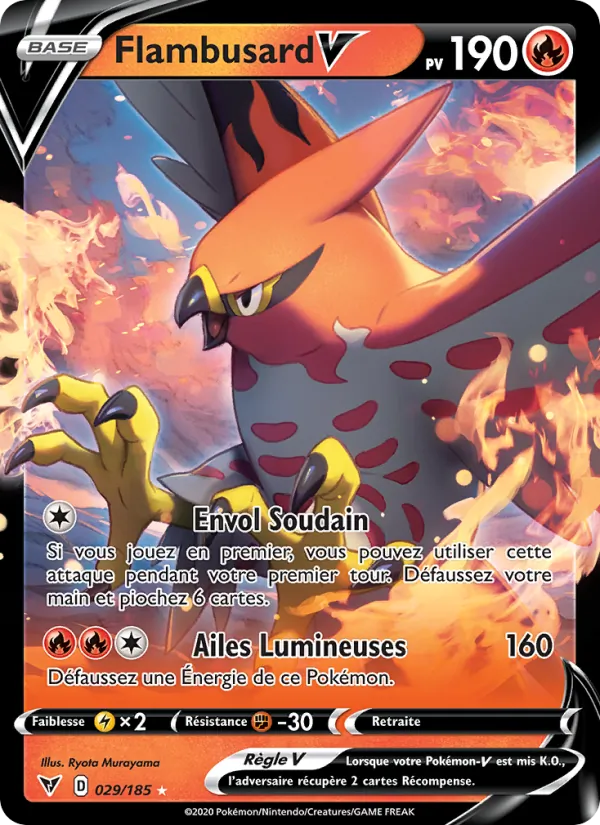 Carte Flambusard V de l'extension Voltage Éclatant, numéro 29/185