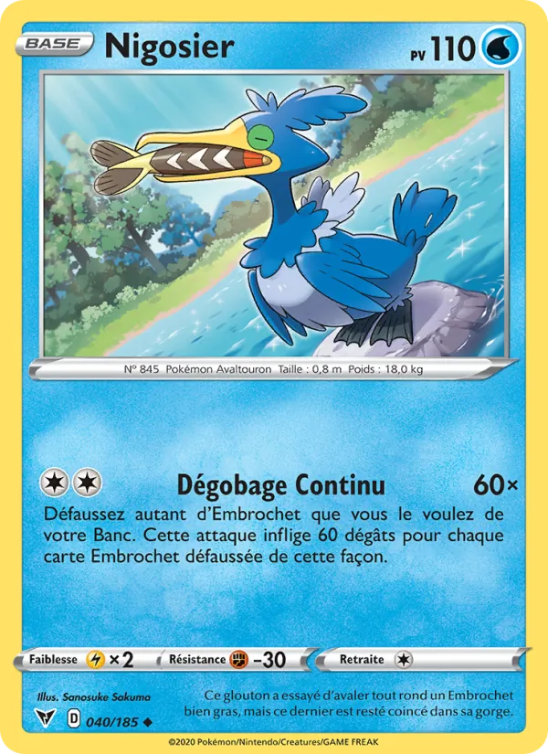 Carte Nigosier de l'extension Voltage Éclatant, numéro 40/185