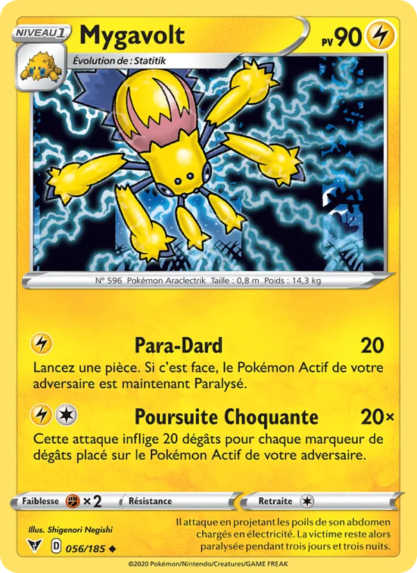 Carte Mygavolt de l'extension Voltage Éclatant, numéro 56/185