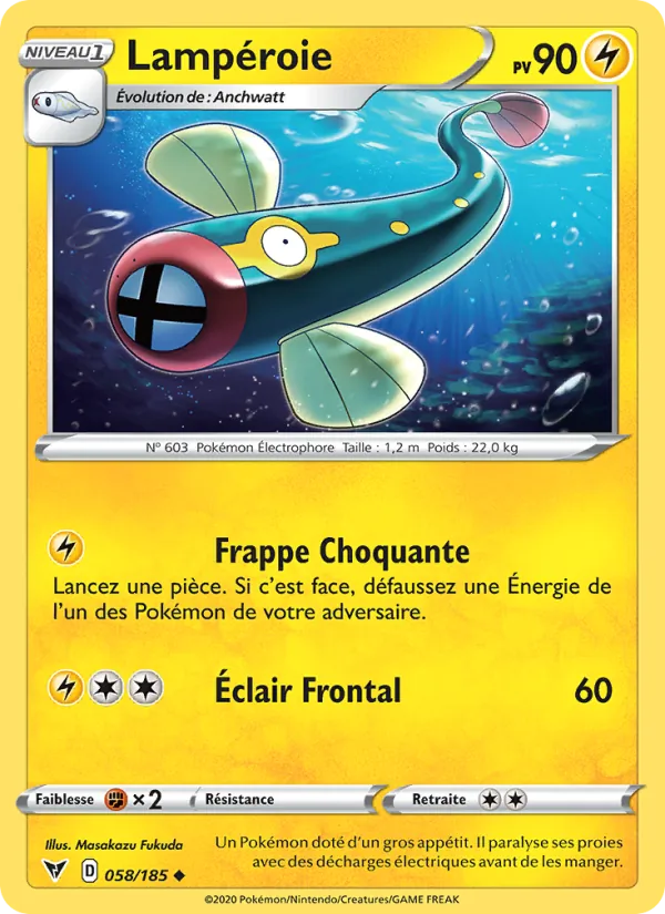 Carte Lampéroie de l'extension Voltage Éclatant, numéro 58/185