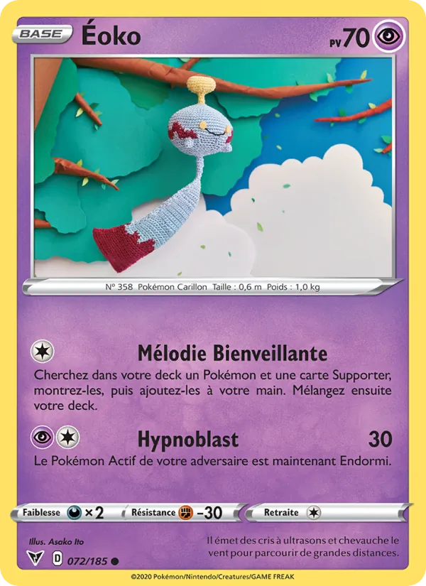Carte Éoko de l'extension Voltage Éclatant, numéro 72/185