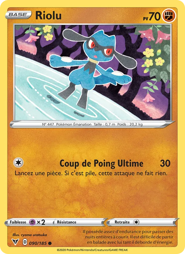 Carte Riolu de l'extension Voltage Éclatant, numéro 90/185