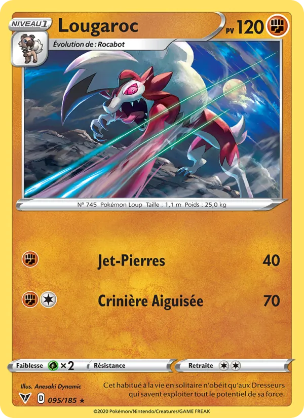 Carte Lougaroc de l'extension Voltage Éclatant, numéro 95/185