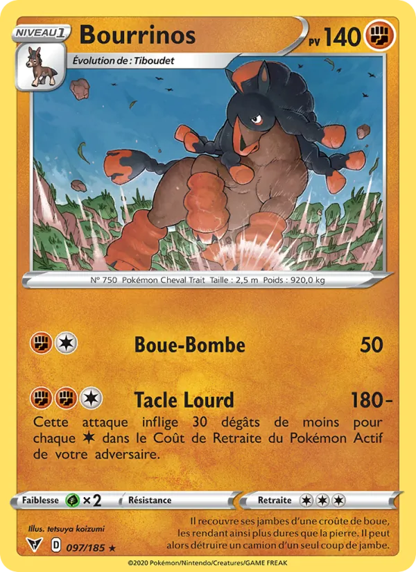 Carte Bourrinos de l'extension Voltage Éclatant, numéro 97/185