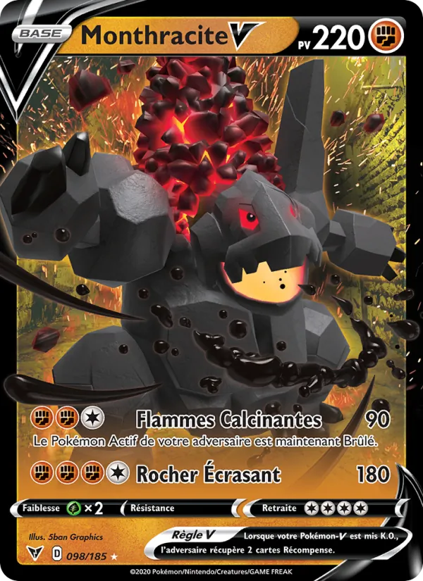 Carte Monthracite V de l'extension Voltage Éclatant, numéro 98/185
