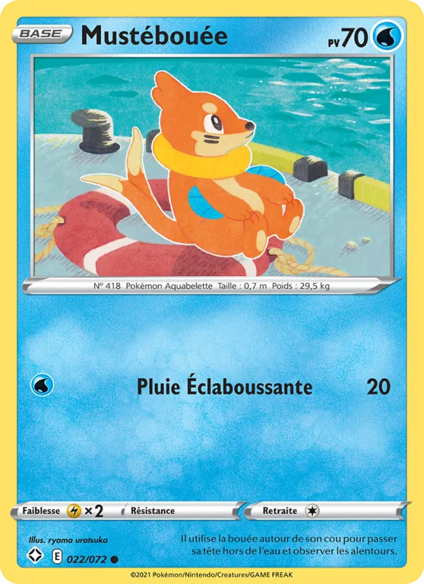 Carte Mustébouée de l'extension Destinées Radieuses, numéro 22/72