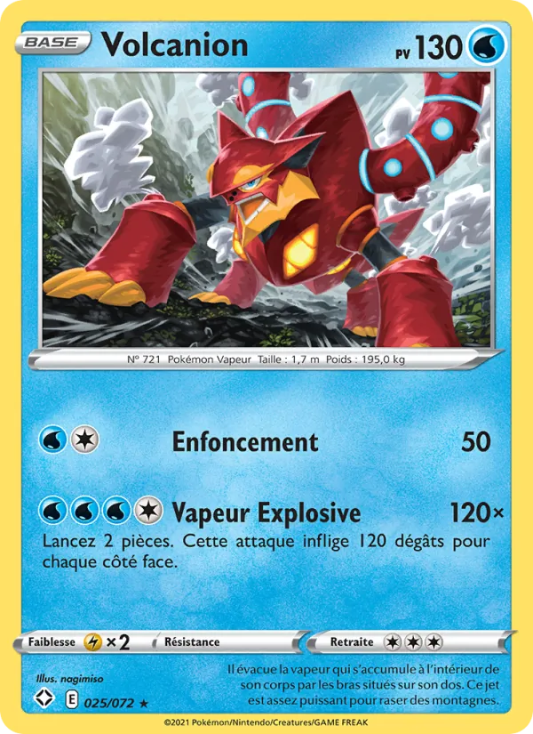 Carte Volcanion de l'extension Destinées Radieuses, numéro 25/72