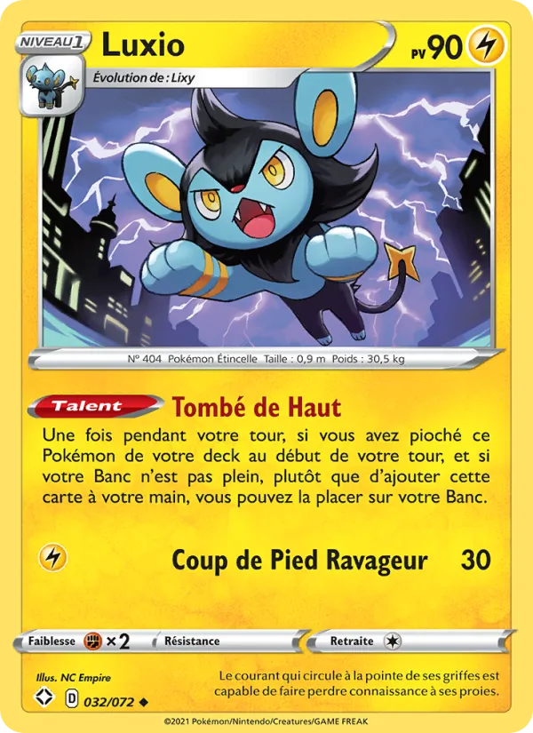 Carte Luxio de l'extension Destinées Radieuses, numéro 32/72