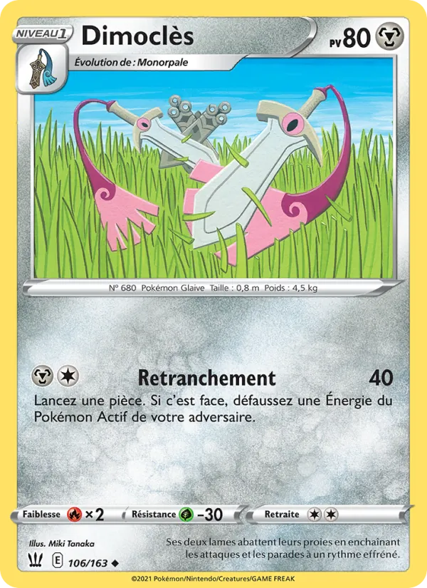 Carte Dimoclès de l'extension Styles de combat, numéro 106/163