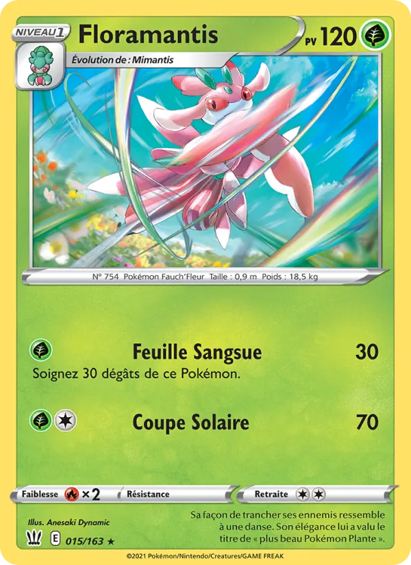 Carte Floramantis de l'extension Styles de combat, numéro 15/163