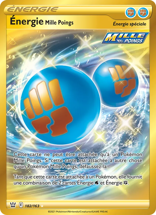 Carte Énergie Mille Poings de l'extension Styles de combat, numéro 182/163