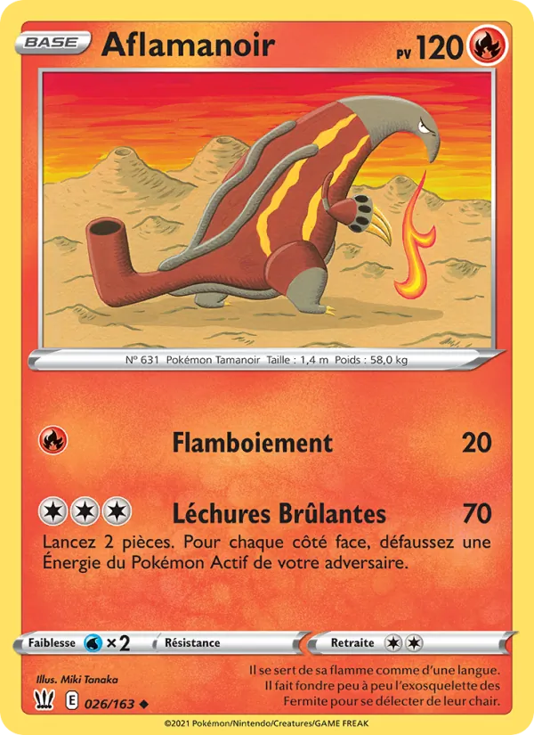 Carte Aflamanoir de l'extension Styles de combat, numéro 26/163