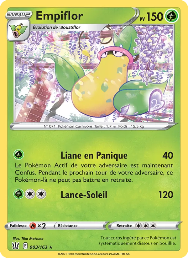 Carte Empiflor de l'extension Styles de combat, numéro 3/163