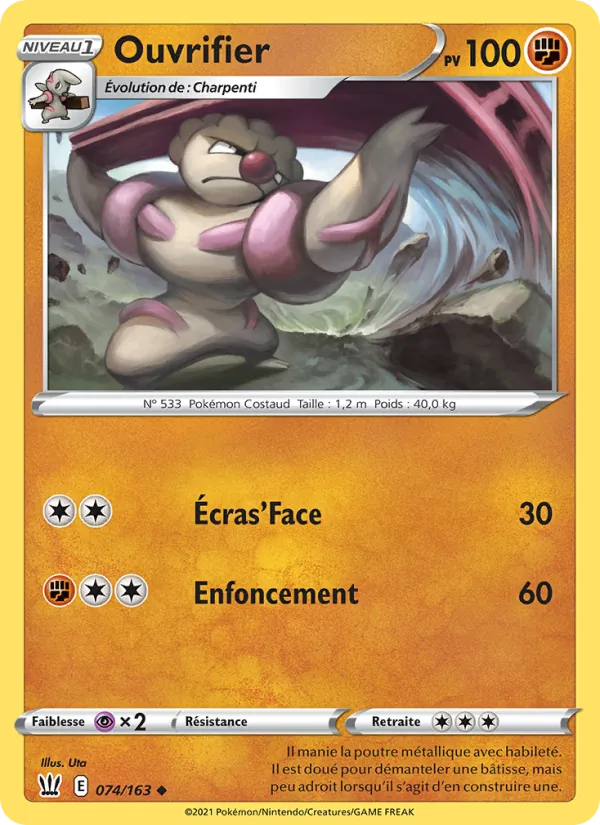 Carte Ouvrifier de l'extension Styles de combat, numéro 74/163
