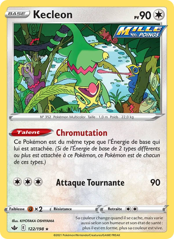 Carte Kecleon de l'extension Règne de Glace, numéro 122/198