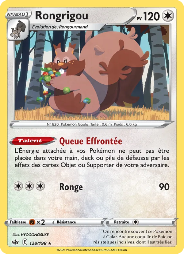 Carte Rongrigou de l'extension Règne de Glace, numéro 128/198