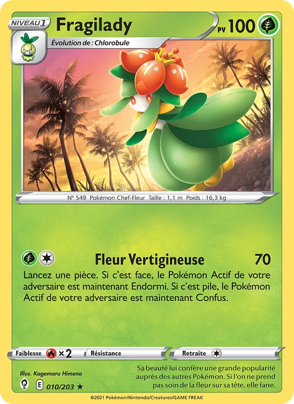 Carte Fragilady de l'extension Évolution Céleste, numéro 10/203