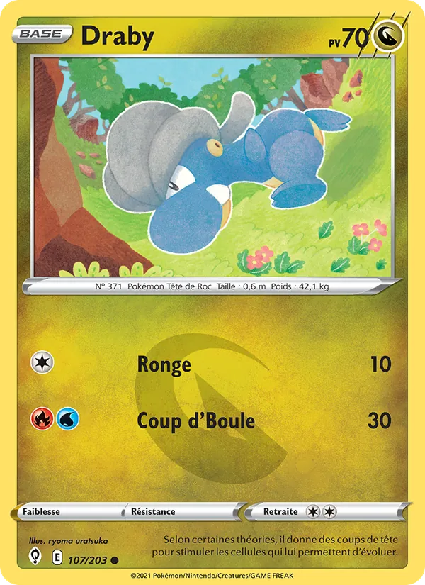 Carte Draby de l'extension Évolution Céleste, numéro 107/203
