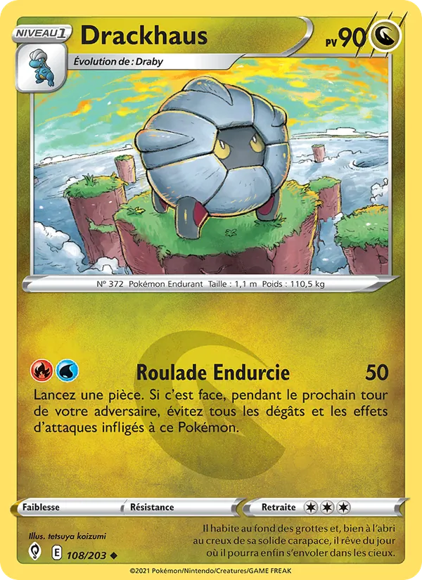 Carte Drackhaus de l'extension Évolution Céleste, numéro 108/203
