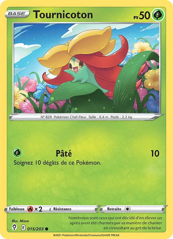 Carte Tournicoton de l'extension Évolution Céleste, numéro 15/203