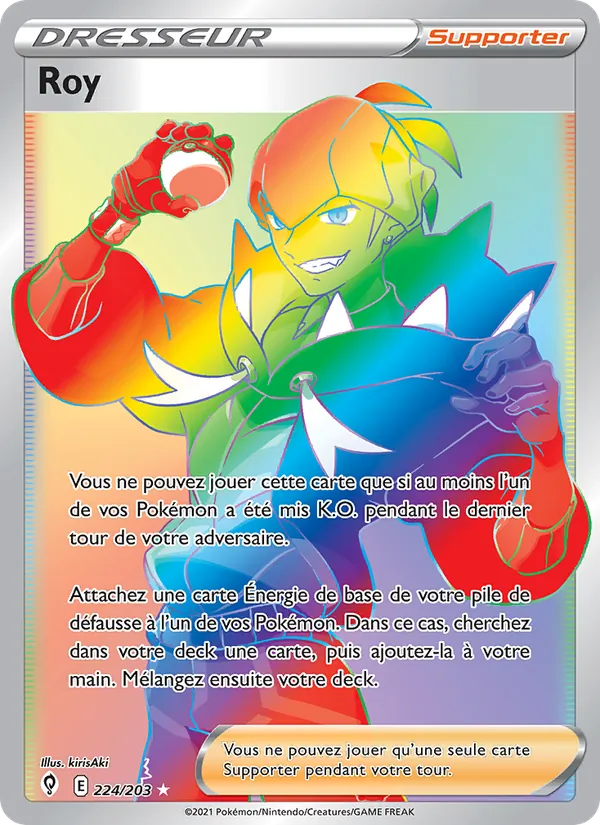 Carte Roy de l'extension Évolution Céleste, numéro 224/203