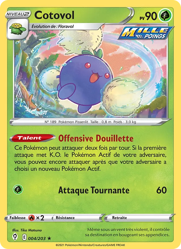 Carte Cotovol de l'extension Évolution Céleste, numéro 4/203