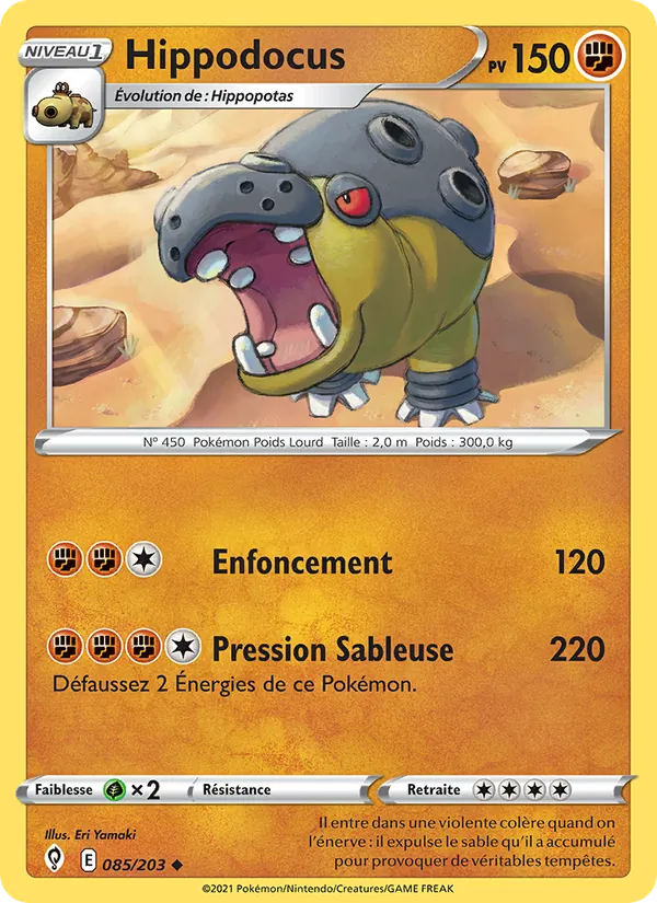 Carte Hippodocus de l'extension Évolution Céleste, numéro 85/203
