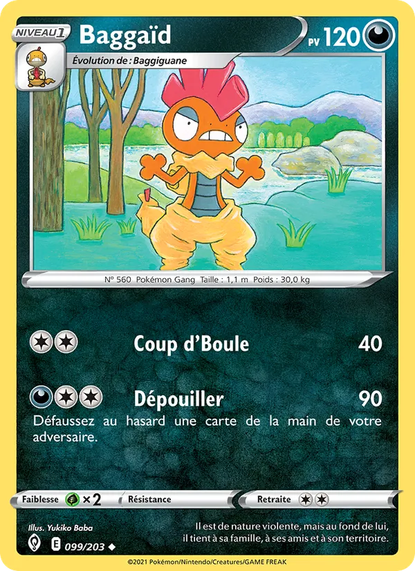 Carte Baggaïd de l'extension Évolution Céleste, numéro 99/203