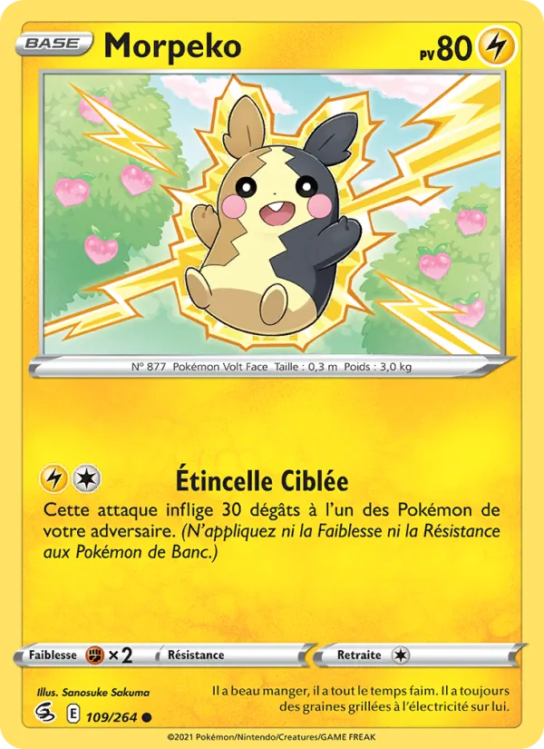Carte Morpeko de l'extension Poing de Fusion, numéro 109/264