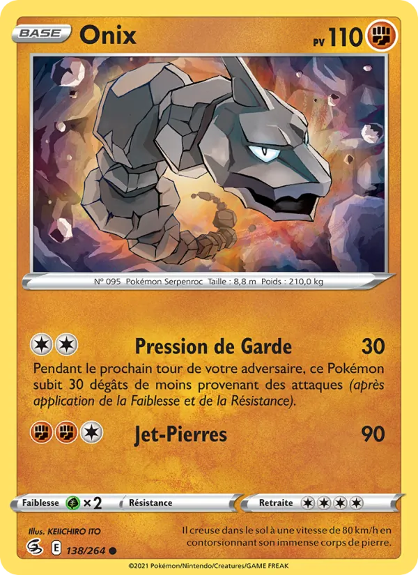 Carte Onix de l'extension Poing de Fusion, numéro 138/264