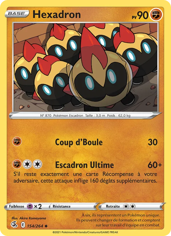 Carte Hexadron de l'extension Poing de Fusion, numéro 154/264