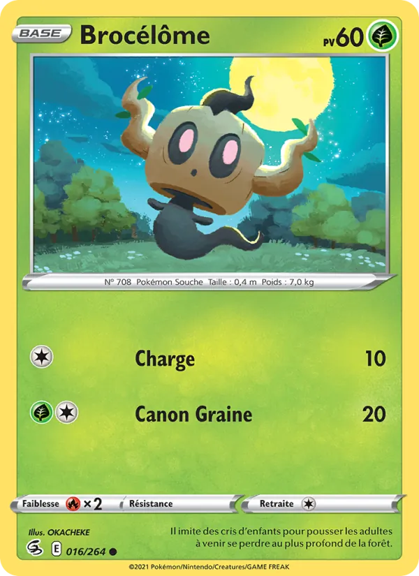 Carte Brocélôme de l'extension Poing de Fusion, numéro 16/264