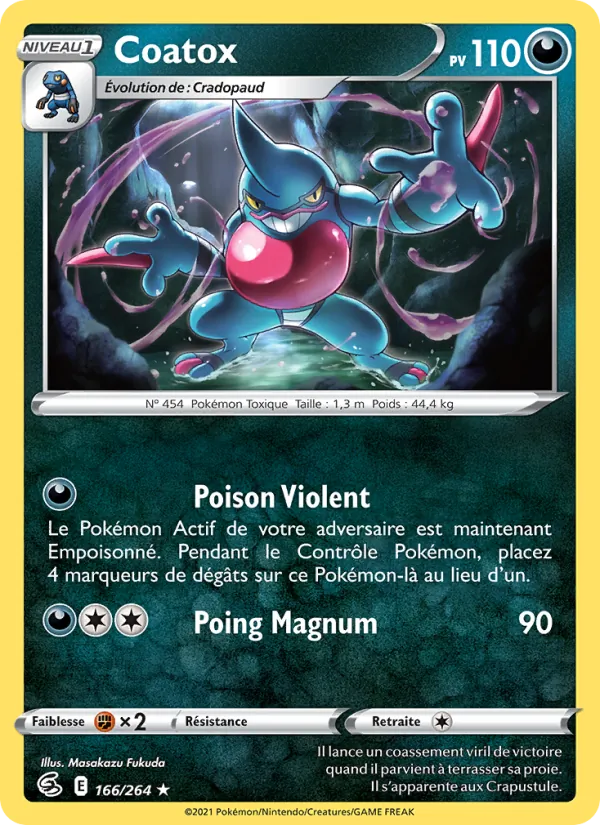 Carte Coatox de l'extension Poing de Fusion, numéro 166/264