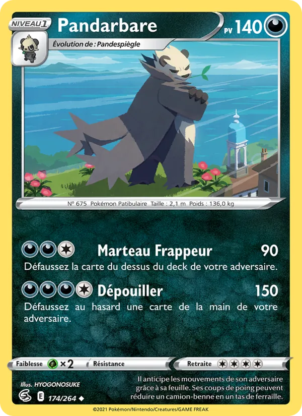 Carte Pandarbare de l'extension Poing de Fusion, numéro 174/264