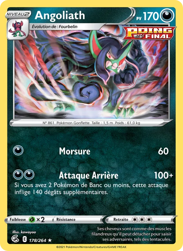 Carte Angoliath de l'extension Poing de Fusion, numéro 178/264