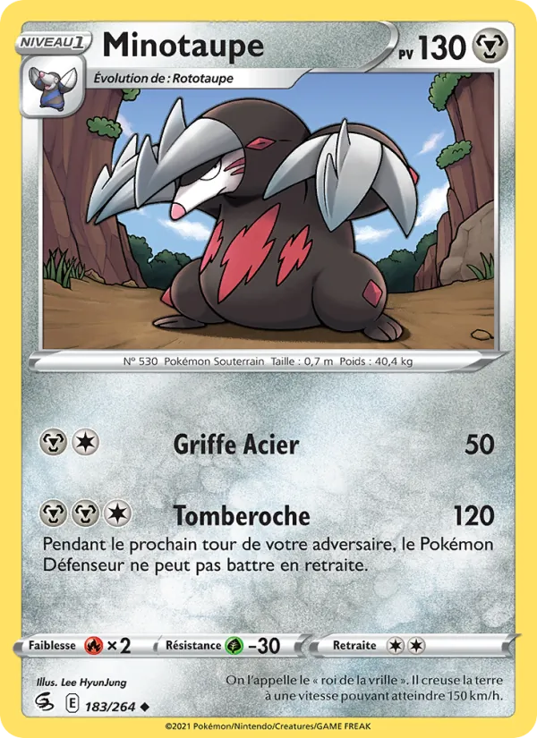 Carte Minotaupe de l'extension Poing de Fusion, numéro 183/264
